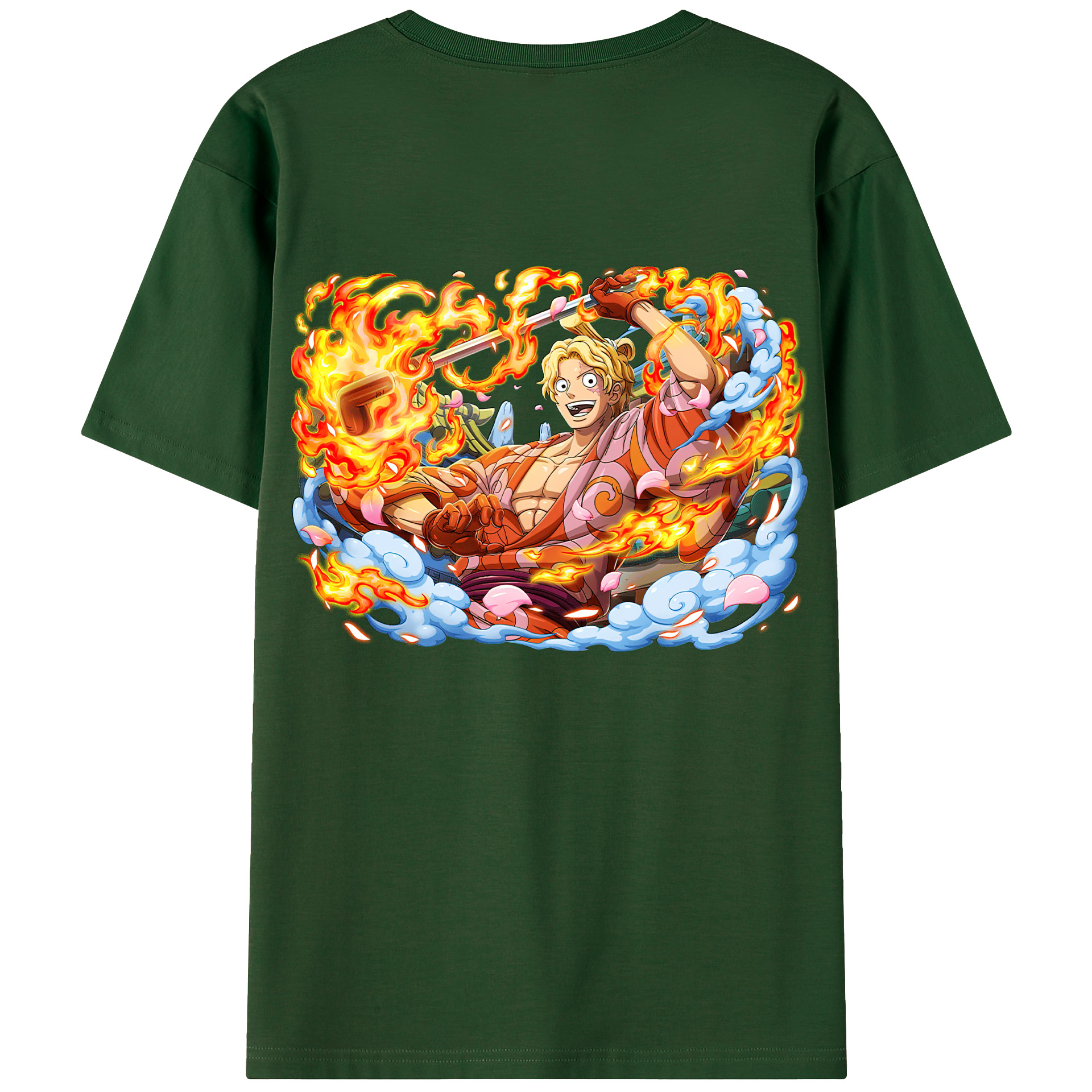 ワンピース サンジ ONE PIECE Sanji 綿100％半袖Tシャツ（背面プリント）